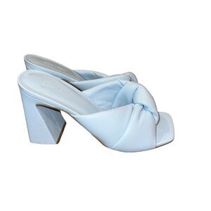 Open Edit Saydee heeled‎ Sandal in blue sky size 8